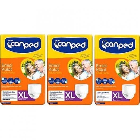 Canped Emici Külot Hasta Bezi Xl ( Extra Large) 30 Adet 3Lü