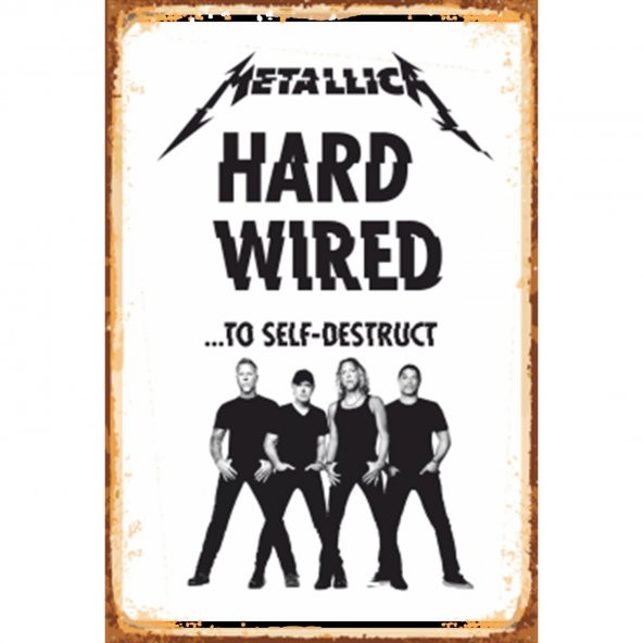 Metallica Hard Metal Rock Retro Ahşap Poster 20x30