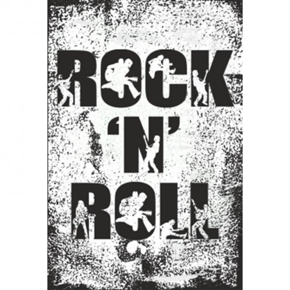 Rock N Rollretro Ahşap Poster 20x30