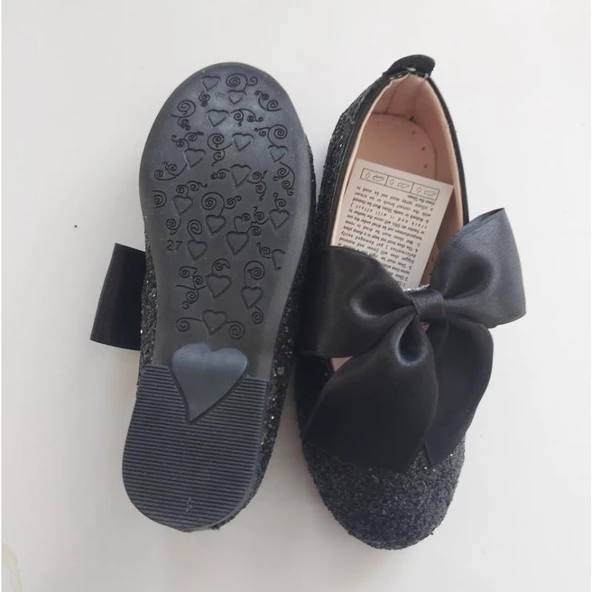 MODAVALS FİYONK VE CAM KIRIĞI DETAYLI KIZ ÇOCUK BABET - SİYAH - 4