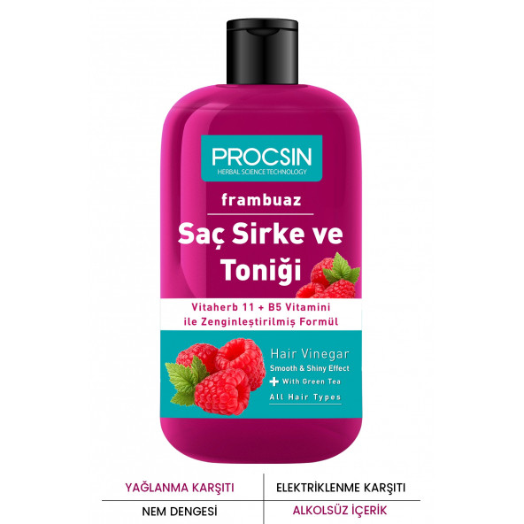 PROCSIN  Frambuazlı Saç Sirke ve Toniği 250 ML