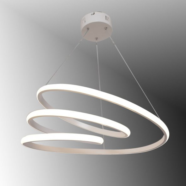 TT Aydınlatma TT301-BY  Yay Modeli Mat Beyaz Led Avize ürün görseli 1