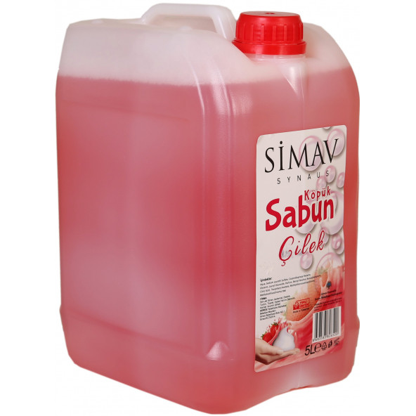 SİMAV Termal Sulu Çilek Özlü Köpük Sabun Seti 2'li - 5 Lt + 500 ml - 5
