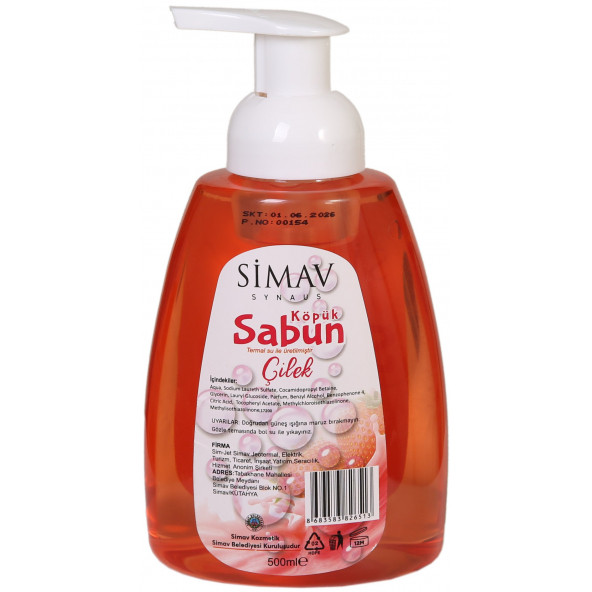 SİMAV Termal Sulu Çilek Özlü Köpük Sabun Seti 2'li - 5 Lt + 500 ml - 2