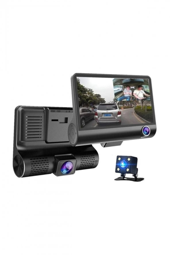 Apprise Araç Içi Kayıt 3 Kameralı Yönlü Full Hd 1080p G- Sensörlü Araç Kamerası