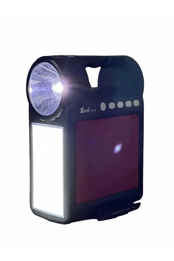 FEPE 5-10 Saat Telefon Standlı Fm Radyolu Bluetoothlu Şarjlı El Feneri Işıldak Hoparlör Hoparlör İthalat - 6