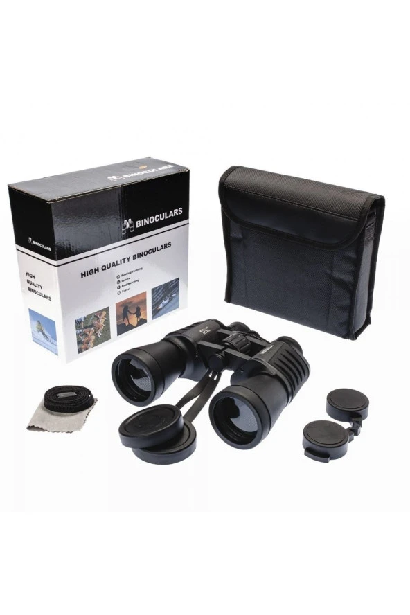 Nikula Kobal 7x50 – Geniş Ön Mercekli Profesyonel El Dürbünü – 1000m/56m – Siyah V2