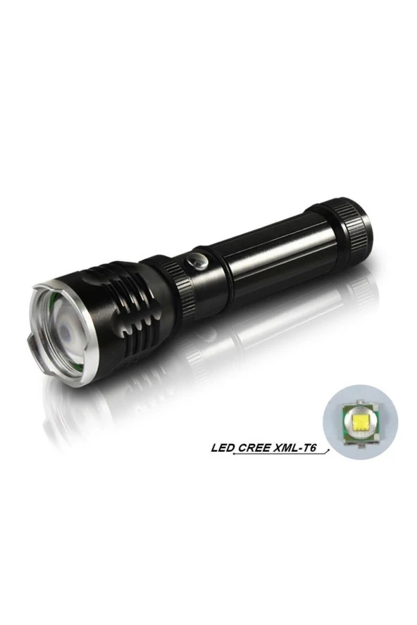 Watton Zeycan Teknoloji Ultra Güçlü Flaşörlü Uzun Mesafeli Şarjlı Pilli Mıknatıslı El Feneri Wt-282