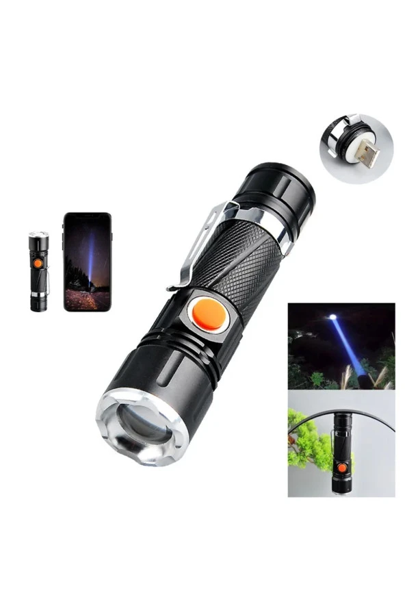 Watton P50 Led Şarjli Mıknatıslı Usb El Feneri Watton Wt-622 - 2