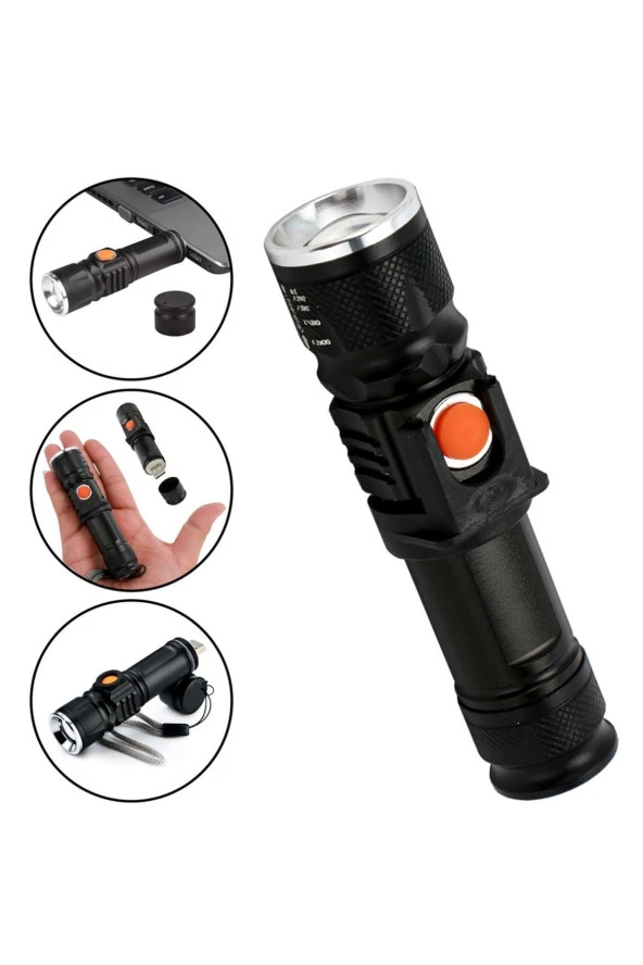 Watton P50 Led Şarjli Mıknatıslı Usb El Feneri Watton Wt-622 - 3