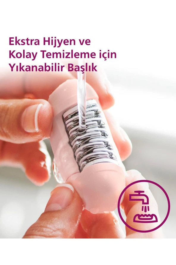 Philips BRE255/05 Kablolu Epilatör,Bacak İçin Kullanım,Işık Özellikli,3 Ek Parçalı,2 Hız Ayarı - 6