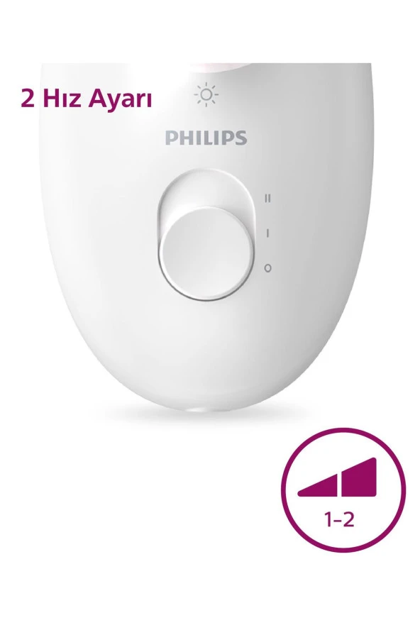 Philips BRE255/05 Kablolu Epilatör,Bacak İçin Kullanım,Işık Özellikli,3 Ek Parçalı,2 Hız Ayarı - 8