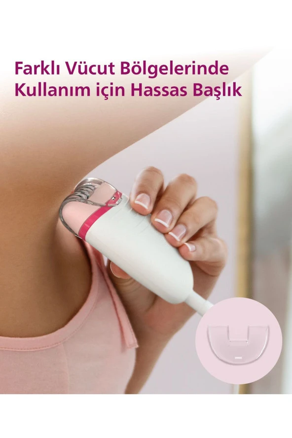 Philips BRE255/05 Kablolu Epilatör,Bacak İçin Kullanım,Işık Özellikli,3 Ek Parçalı,2 Hız Ayarı - 3