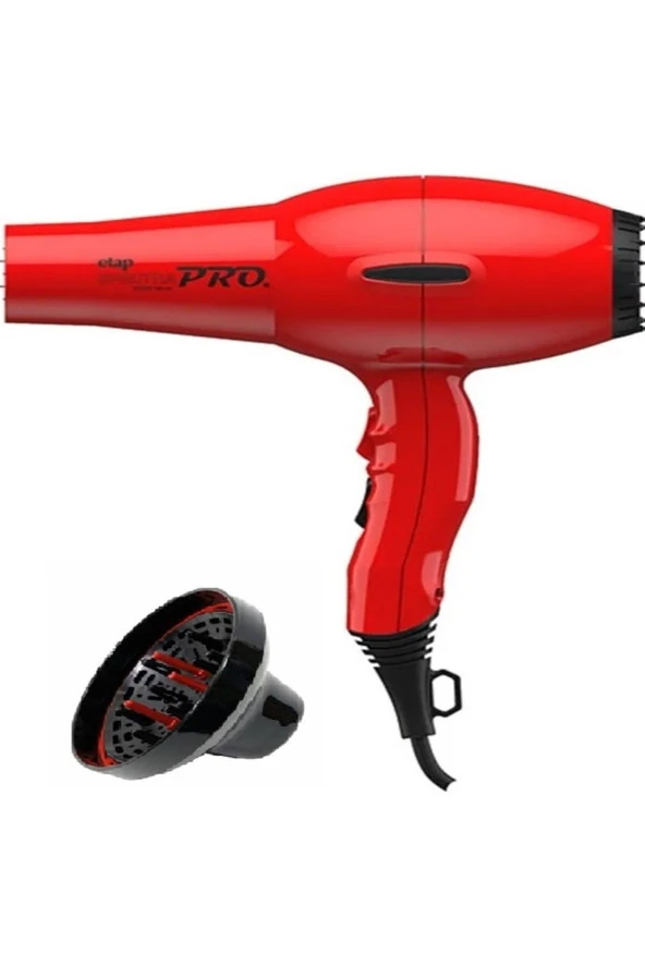 Etap Spectra Pro Profesyonel Seri Italyan Motor 2500 Watt Kırmızı Fön Makinesi Ve Difüzör