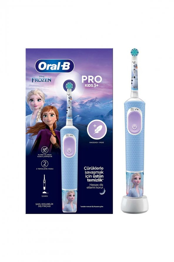Oral-B Vitality Pro Frozen Özel Seri Çocuklar İçin Şarj Edilebilir Diş Fırçası