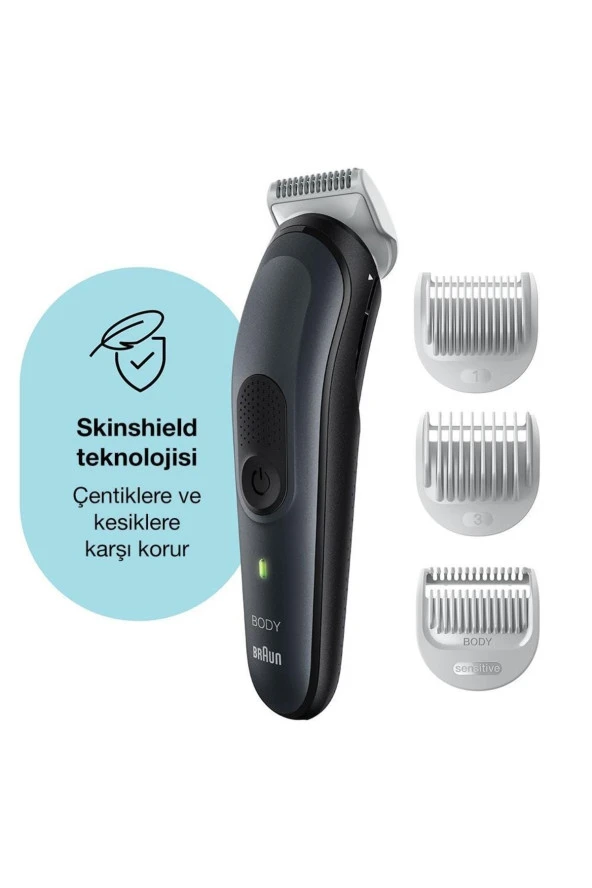 Braun BodyGroomer 3 BG3340 SkinShield Teknolojisi 3 Ek Parçalı Vücut Bakım Seti - Resim 5
