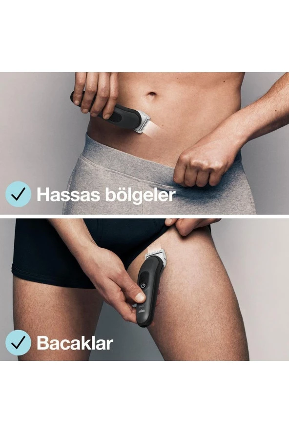 Braun BodyGroomer 3 BG3340 SkinShield Teknolojisi 3 Ek Parçalı Vücut Bakım Seti - Resim 8