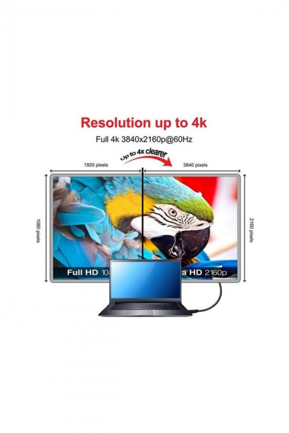BASTORE 4K 1M Metre 4K 3D Ultra Hd Ethernet Destekli Altın Uç Hdmi Kablo - 2