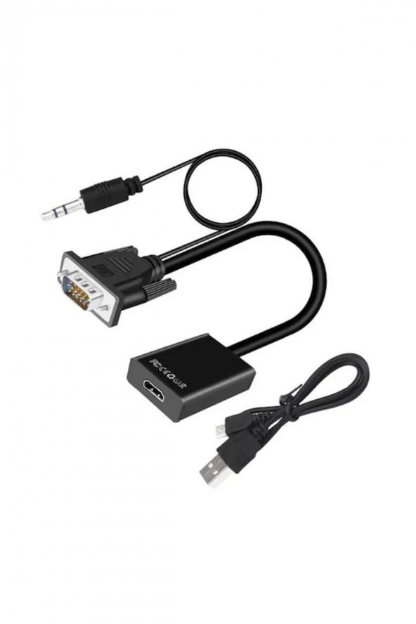 BASTORE Vga Hdmi Çevirici Dönüştürücü Kablo Ses Destekli Vga To Hdmi - 3