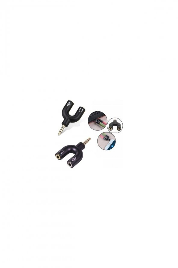 BASTORE Kulaklık Mikrofon Birleştirici Adaptör 3.5mm Ayırıcı Aparat - 3