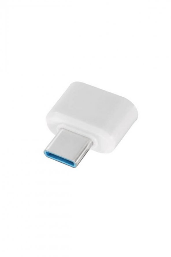 WOZLO Usb Type-c Otg Çevirici - Type-c Erkek Usb Dişi Adaptör - Beyaz - 2