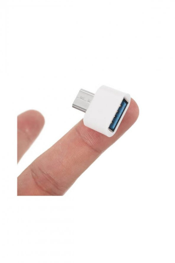 WOZLO Usb Type-c Otg Çevirici - Type-c Erkek Usb Dişi Adaptör - Beyaz - 3