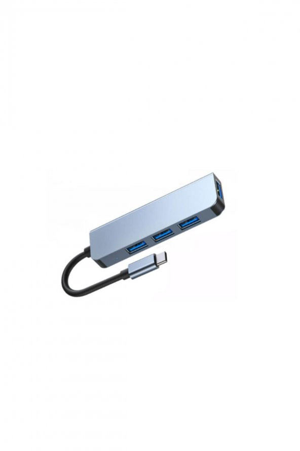 WOZLO Type-c 4 Port Usb 3.0 Hub Usb-c Çoklayıcı Alüminyum Gövde - 3