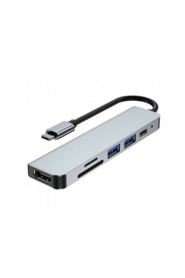 WOZLO 6 In 1 Type-c 3.1 Usb-c To Hdmı / 2 Usb 3.0 / Usb-c Pd / Sd / Tf