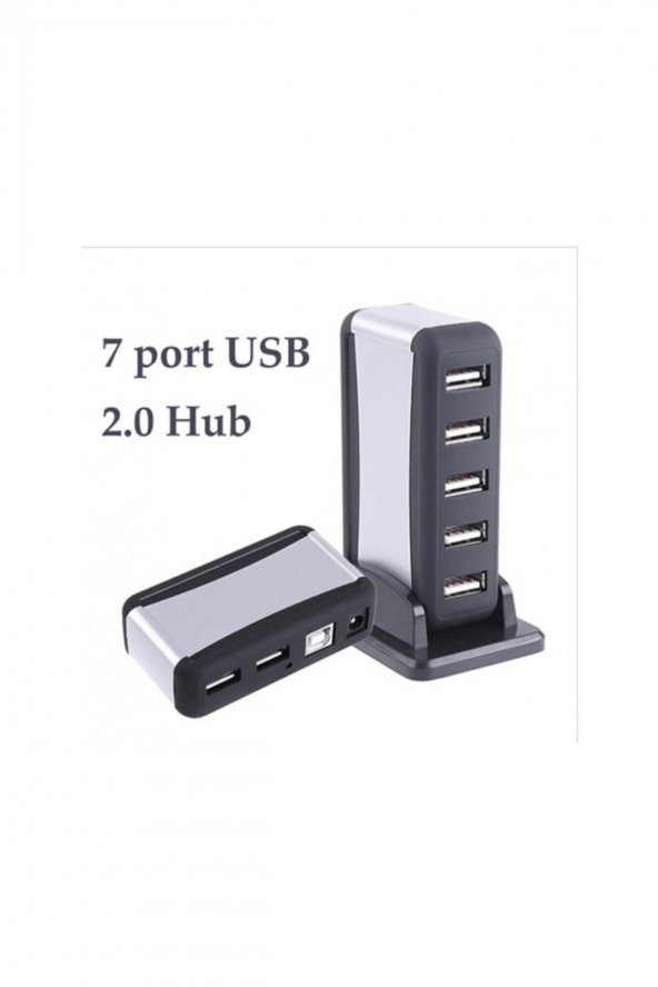 WOZLO 7 Port Usb Çoklayıcı Usb Hub Çoğaltıcı - Adaptörlü Pc Notebook - 2