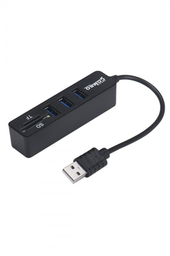 WOZLO 3 Port Usb 2.0 Çoklayıcı Hub Kart Okuyucu 2 In 1 Combo Sd / Tf - 2