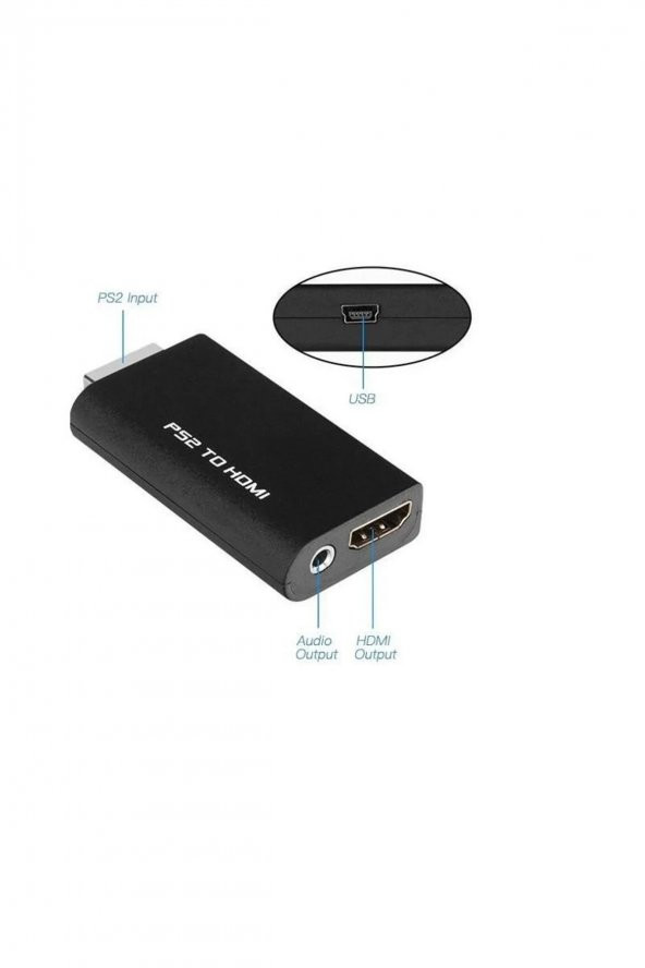 BASTORE Ps2 To Hdmi Tv Kablosu Çevirici Adaptör Dönüştürücü Playstation 2 - 2