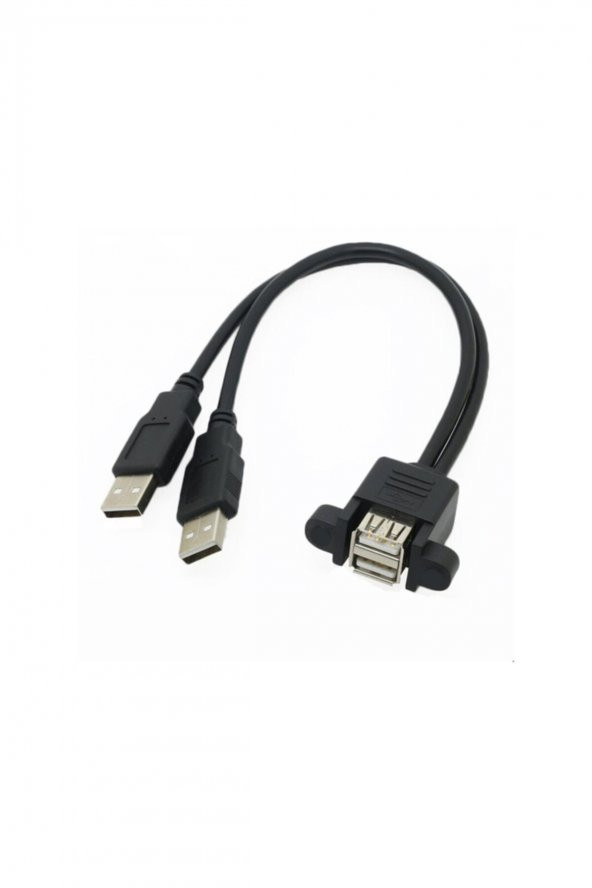 WOZLO 2x Usb A Erkek To 2x Usb A Dişi Panel Tipi Kablo - 30cm ürün görseli