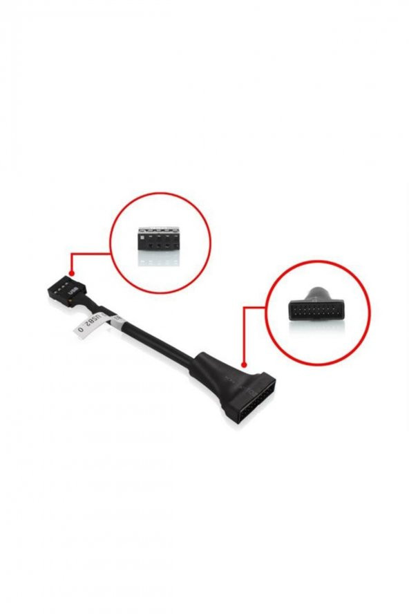 BASTORE 9 Pin Usb 2.0 To 19 Pin Usb 3.0 Çevirici Dönüştürücü Kablo - Resim 2