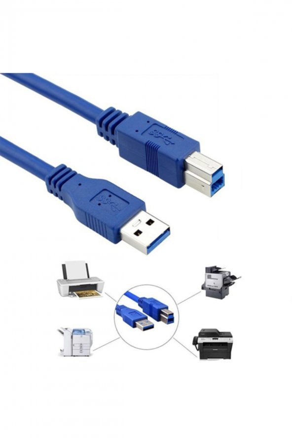 WOZLO 1.8 Metre Usb Yazıcı Kablosu - Usb 3.0