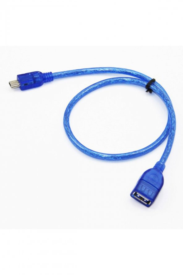 WOZLO 5 Pin Mini Usb Erkek - Usb Dişi Kablo 20cm - 3
