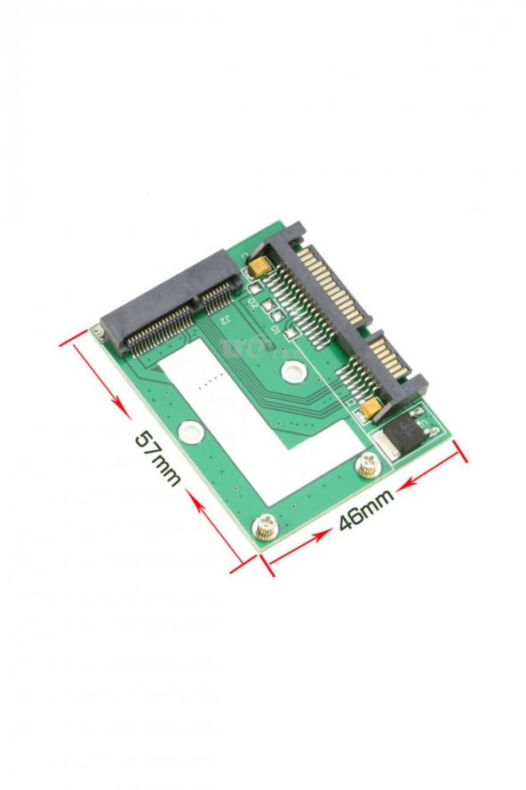 WOZLO Msata To Sata Çevirici Msata Mini Sata Ssd To Sata Dönüştürücü Kart Mini Pcıe Msata Ssd To 2.5 Sata - 3