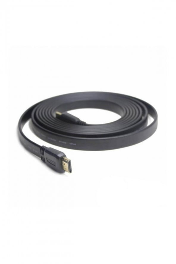 BASTORE Hdmi Flat Kablo 4k Full Hd 3d Destekli Hdmi Kablo 3840*2160 İnce Flat Kırılmaz Kablo 1.8 metre - Resim 2