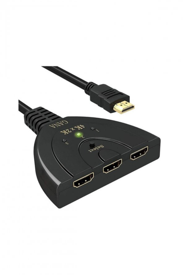 BASTORE Hdmi Switch Seçici 3 Port Giriş 1 Port Çıkış 4k 2160p Hdmi Switch Kablolu - 2