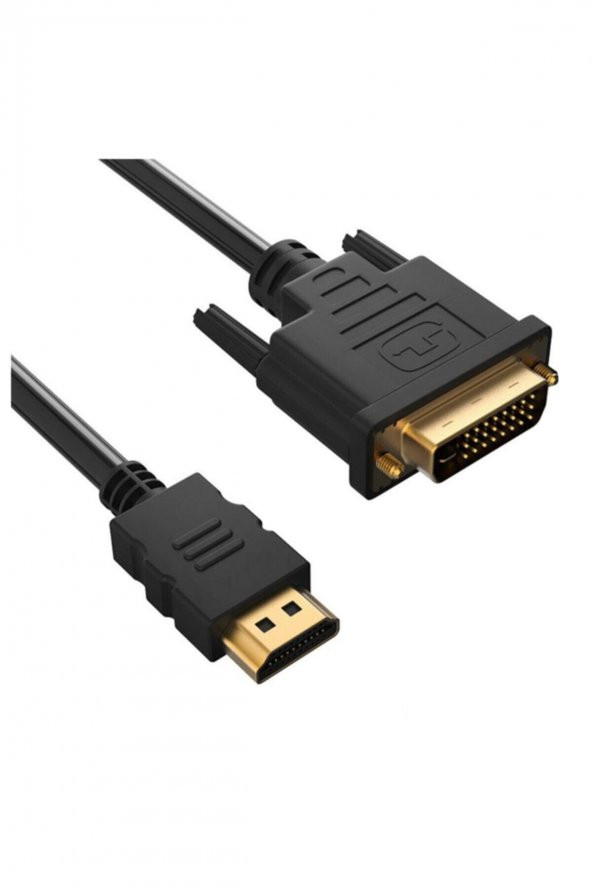 BASTORE Hdmi To Dvi 24+1 Kablo Hdmi To Dvi Dvi To Hdmi Altın Uçlu Görüntü Ses Kablosu 3 Metre 24+1 Pin