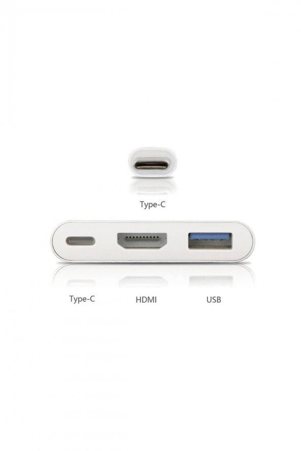 BASTORE Type C To Hdmi Usb 3.0 Çevirici Macbook Ipad Pro 11 Inç A1980 A1979 A1934 Ipad Pro 12.9 Uyumlu - Resim 3