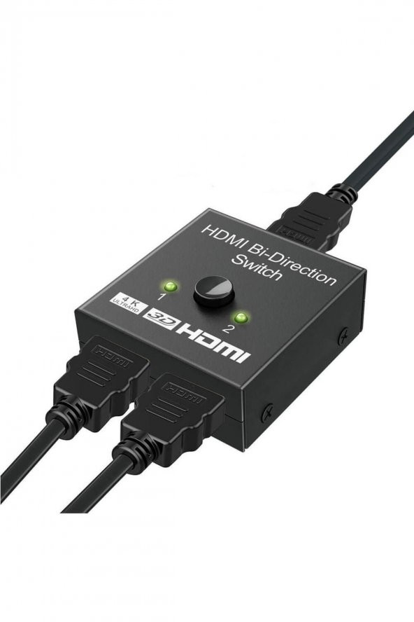 BASTORE 2 Port Hdmi Switch Splitter Çift Yönlü 4k 3d Ekran Monitör Görüntü Çoklayıcı Çoğaltıcı