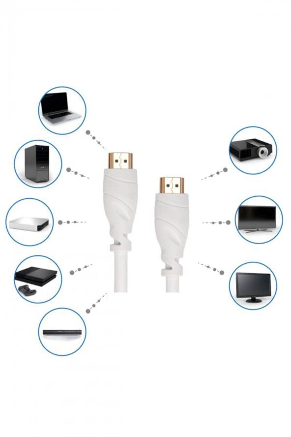 BASTORE 1.8m Metre Hdmi Kablo Ses Görüntü Full Hd 3d Lcd Pc Notebook - 3