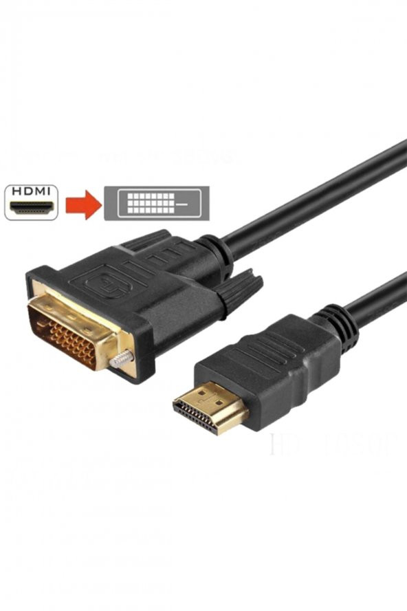 WOZLO 5 Metre Hdmi Dvi Kablo 24+1 Dvi Hdmi Kablo Altın Uç - Ps3