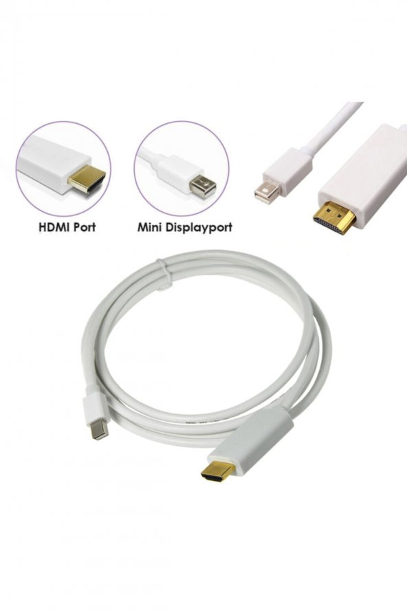 WOZLO Apple Macbook Mini Displayport (THUNDERBOLT) To Hdmı Kablo 1080p - 1.8m - 3