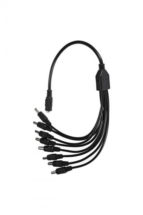 BASTORE 8 Başlı Dc Adaptör Çoklayıcı Kablo 5.5x2.1mm - 1 Dişi 8 Erkek - 40cm - 2