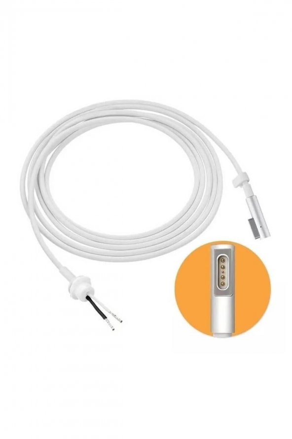 BASTORE Apple Magsafe 5 Pin L Tip Adaptör Şarj Tamir Kablosu 45w 60w 85w Dc Kablo Mıknatıslı Macbook