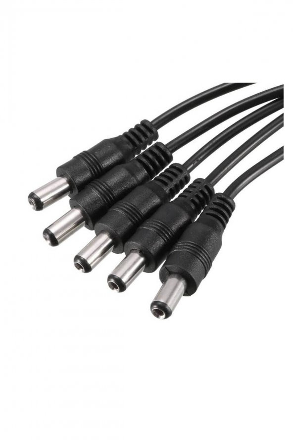 BASTORE 5li Dc Adaptör Çoklayıcı Kablo 5.5*2.1mm - 1 Dişi 5 Erkek - Şerit Led Cctv Power Jack - 40cm - 2