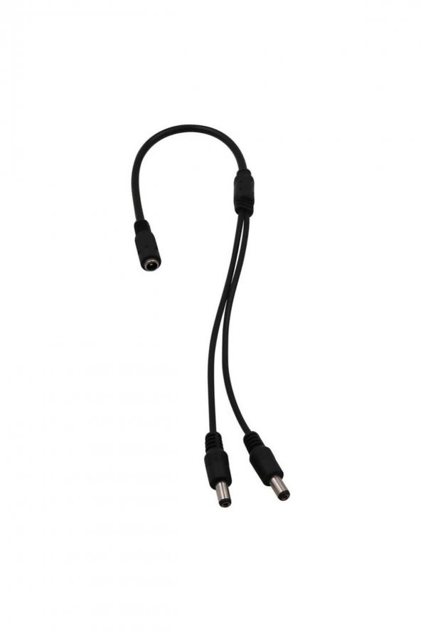 BASTORE 2li Dc Adaptör Çoklayıcı Kablo 5.5*2.1mm - 1 Dişi 2 Erkek - Şerit Led Cctv Power Jack - 40cm - 2