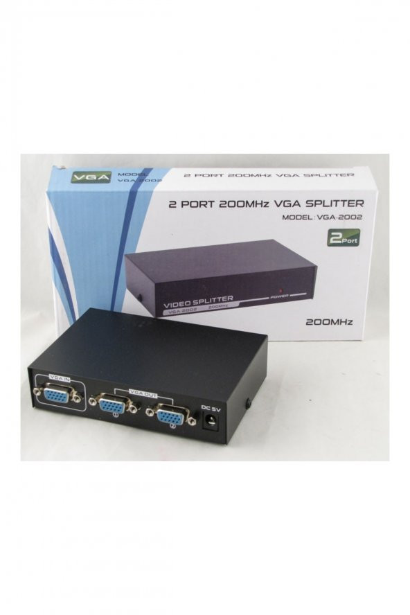 BASTORE 2 Port Vga Çoklayıcı Splitter 1 In 2 Out Çoklu Ekran Adaptörlü