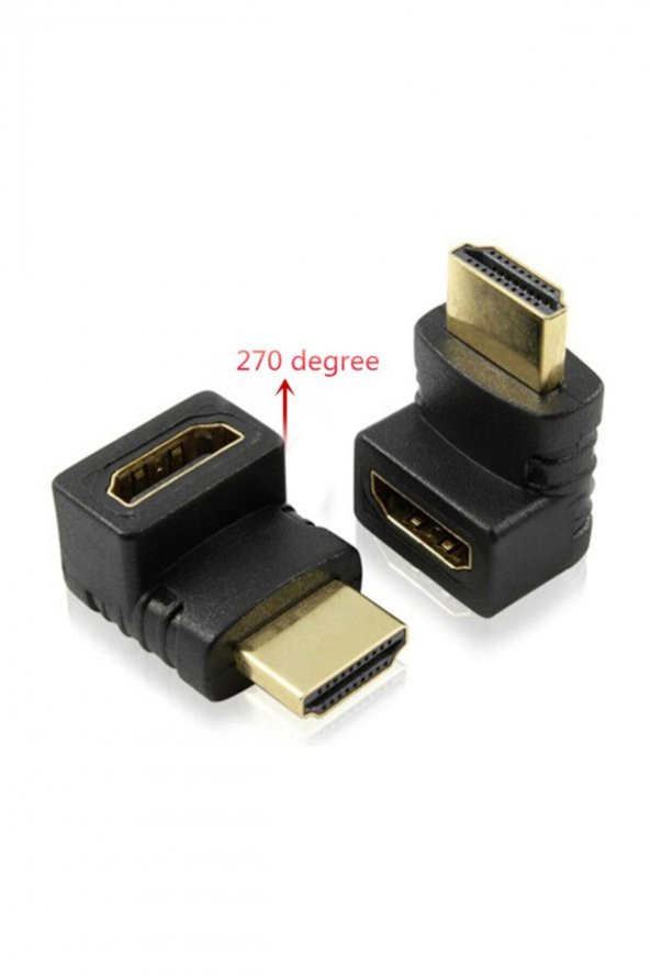 BASTORE Hdmı Dirsek Adaptörü Hdmi L Çevirici Uzatma Dönüştürücü 270° - Resim 2